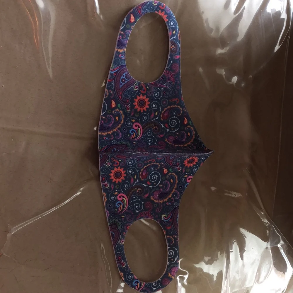 Blue Paisley Mask
